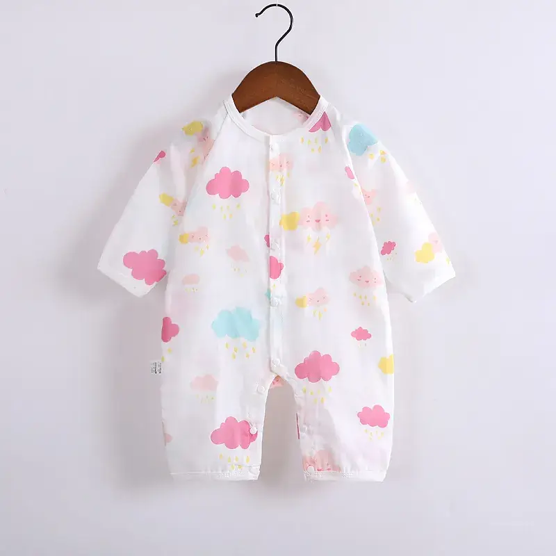 Spring Printed Cotton Infant Romper Double Layer - Image 5