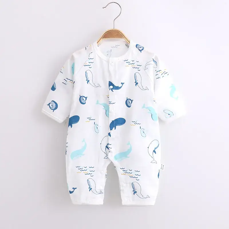 Spring Printed Cotton Infant Romper Double Layer - Image 10