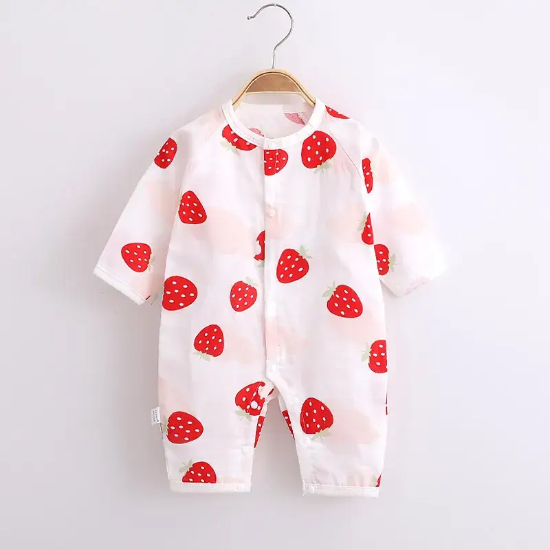 Spring Printed Cotton Infant Romper Double Layer - Image 11