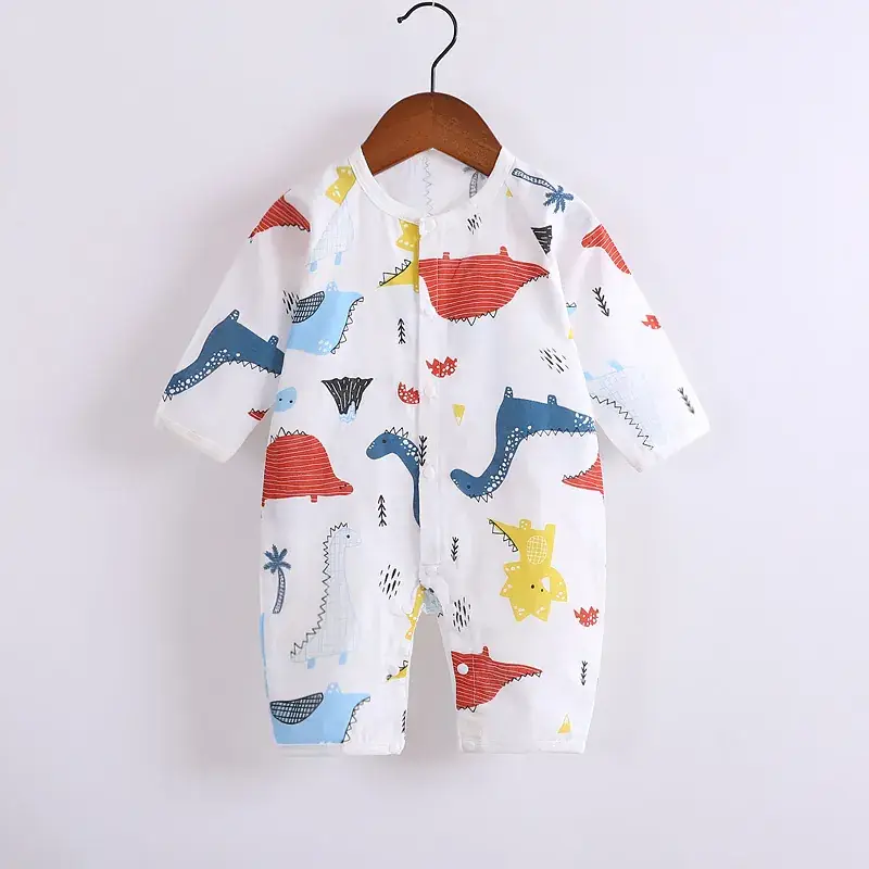 Spring Printed Cotton Infant Romper Double Layer - Image 8