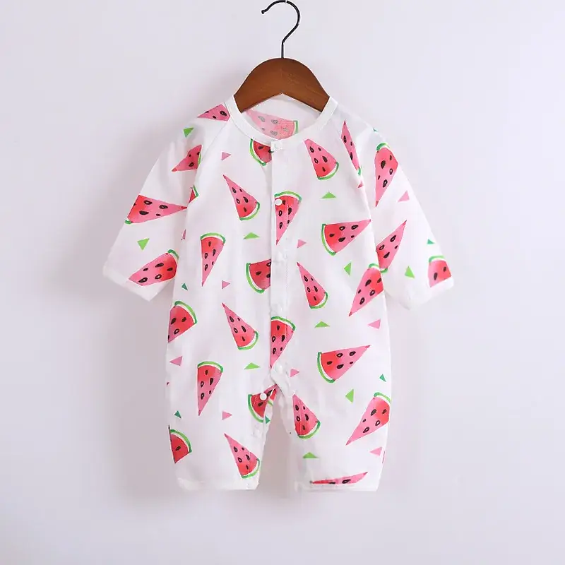 Spring Printed Cotton Infant Romper Double Layer - Image 9