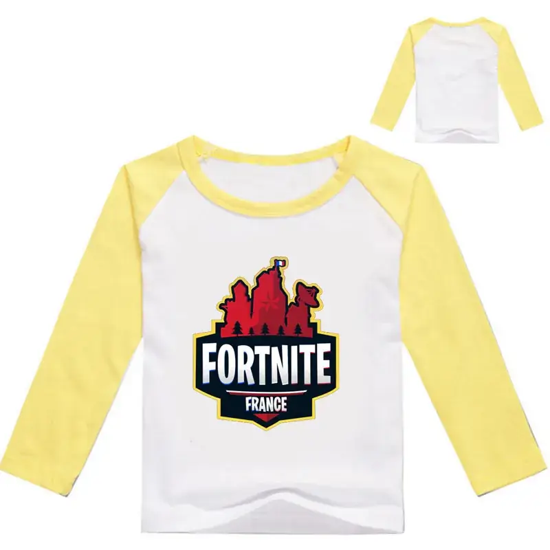 Fortnite Printed Yellow Long Sleeve T-Shirt for Kids
