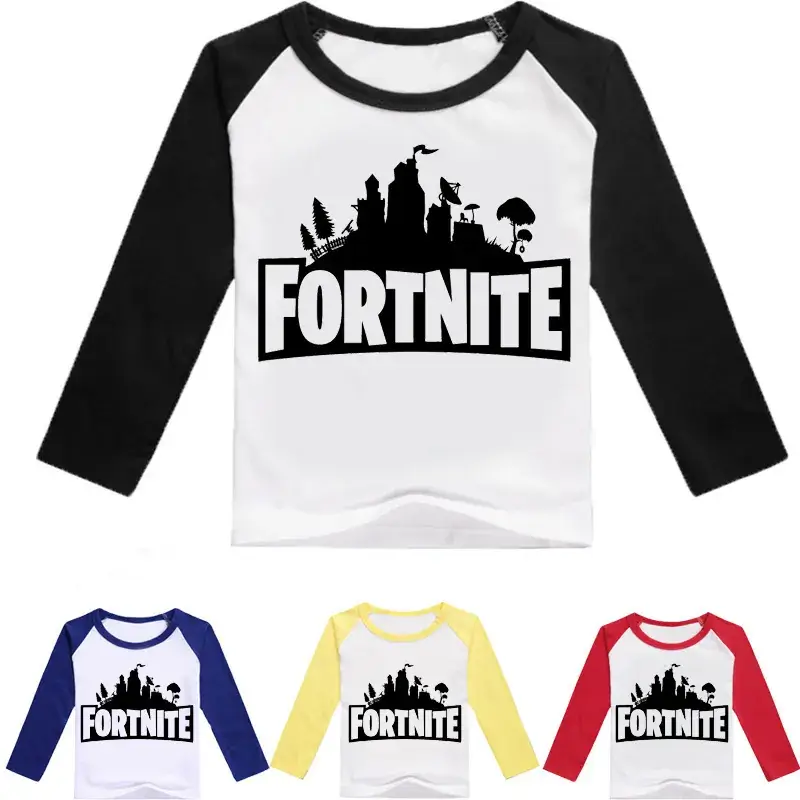 Fortnite Printed Long Sleeve T-Shirt for Kids White Black