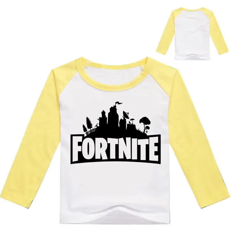 Fortnite Printed Long Sleeve T-Shirt for Kids White Black