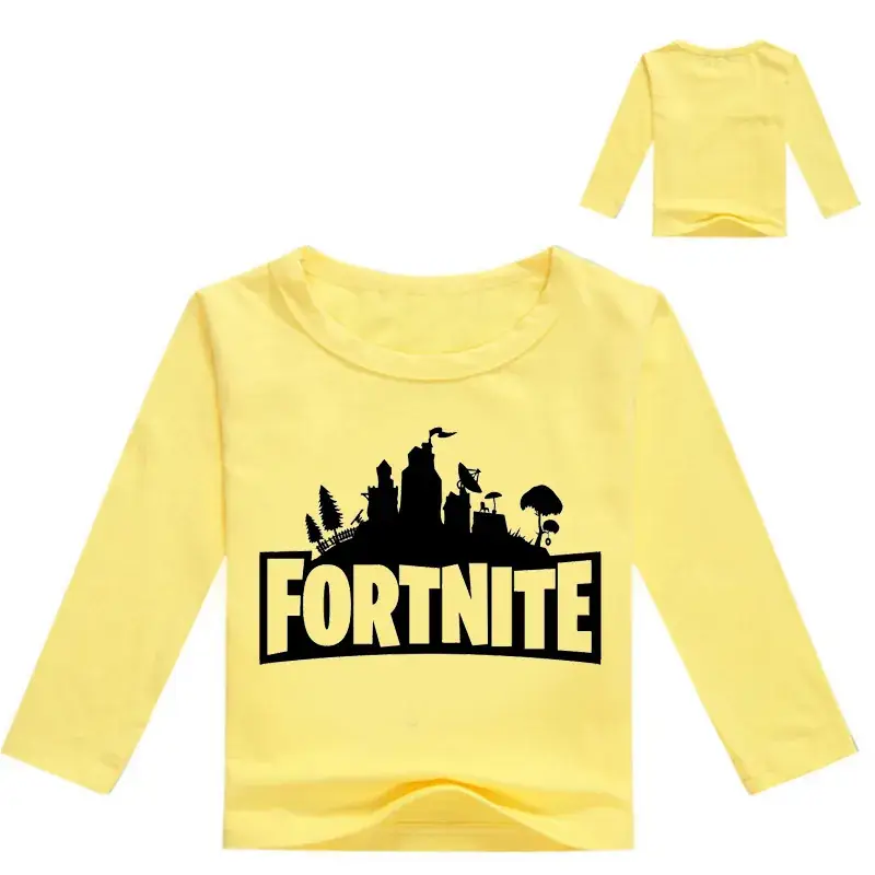 Fortnite Printed Long Sleeve T-Shirt for Kids White Black