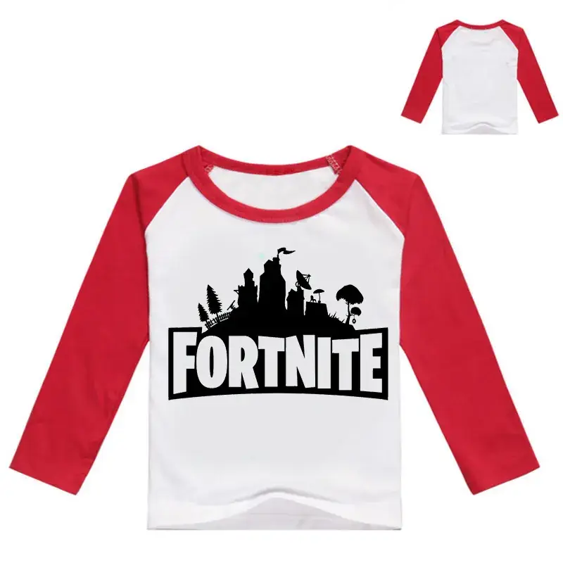 Fortnite Printed Long Sleeve T-Shirt for Kids White Black