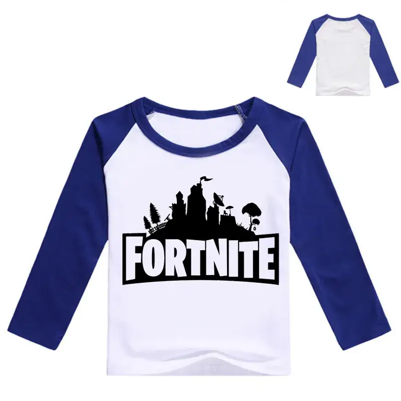 Fortnite Printed Long Sleeve T-Shirt for Kids White Black