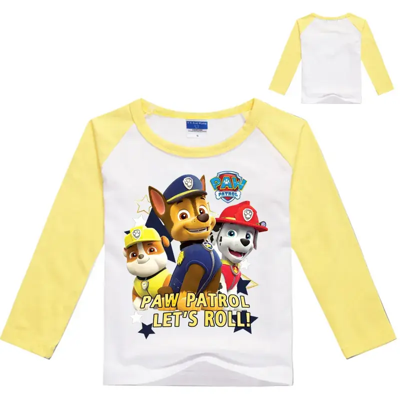 Children's Paw Patrol T-Shirt Yellow White Round Neck — feature 3