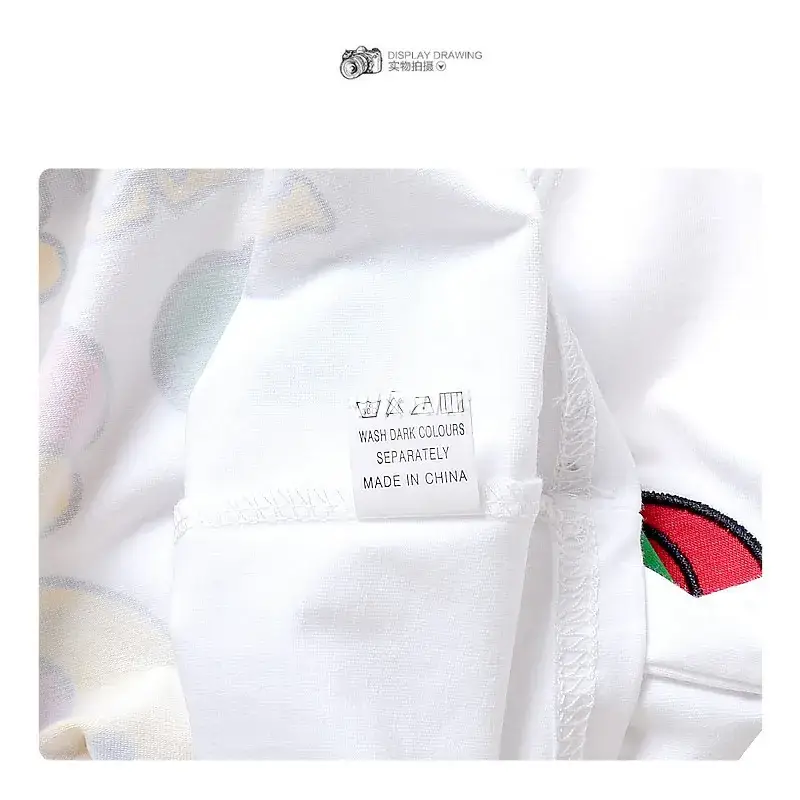 Japanese Style Boys Girls Cotton T-Shirt White Cartoon Print — feature 10