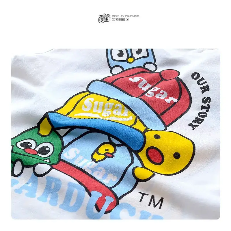 Japanese Style Boys Girls Cotton T-Shirt White Cartoon Print — feature 7