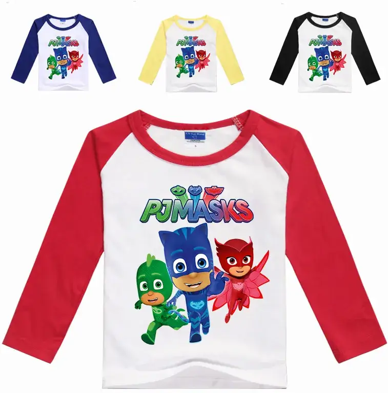 PJ Masks Long Sleeve T-Shirt for Kids White Black — feature 2