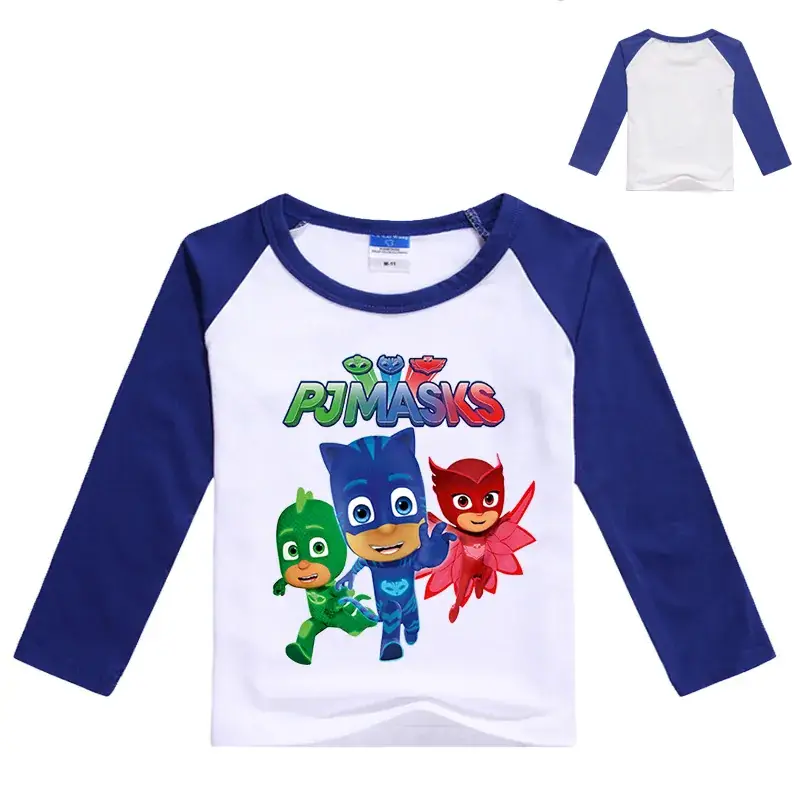 PJ Masks Long Sleeve T-Shirt for Kids White Black — feature 6