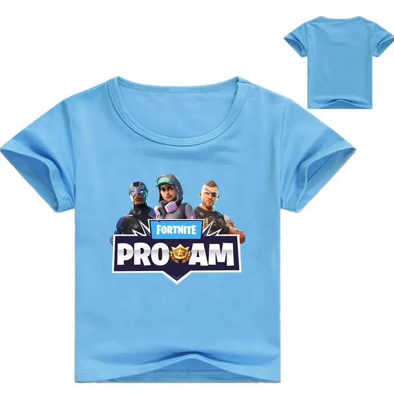 Kids Cartoon T-Shirt White Yellow Round Neck Loose Breathable Cotton