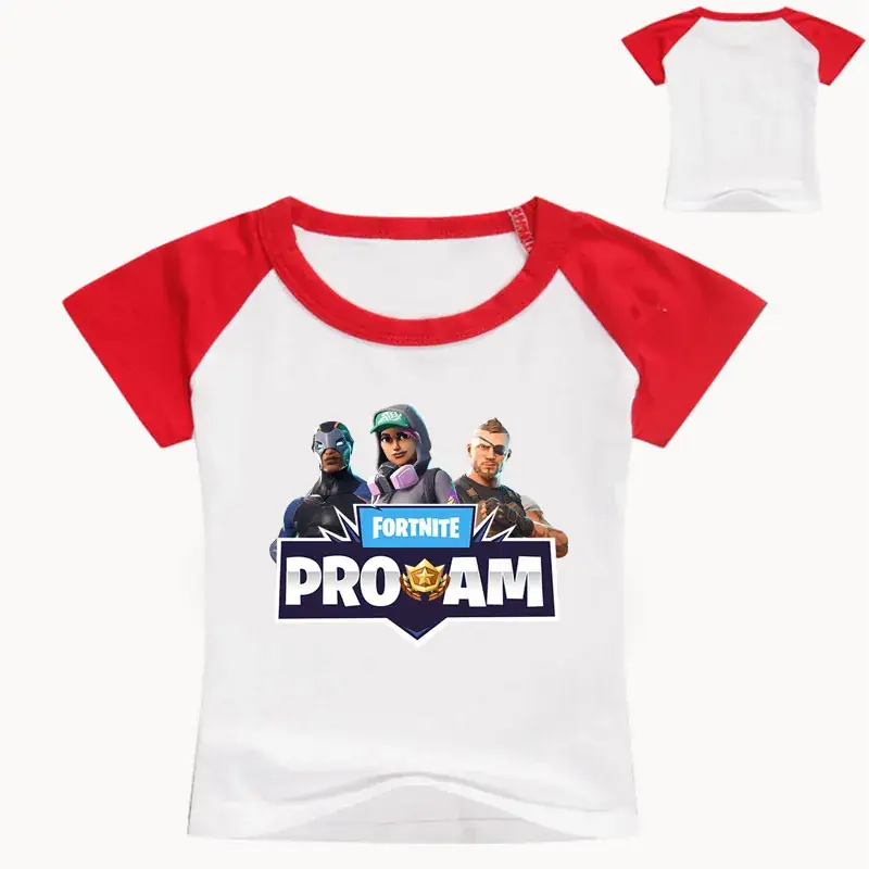 Kids Cartoon T-Shirt White Yellow Round Neck Loose Breathable Cotton