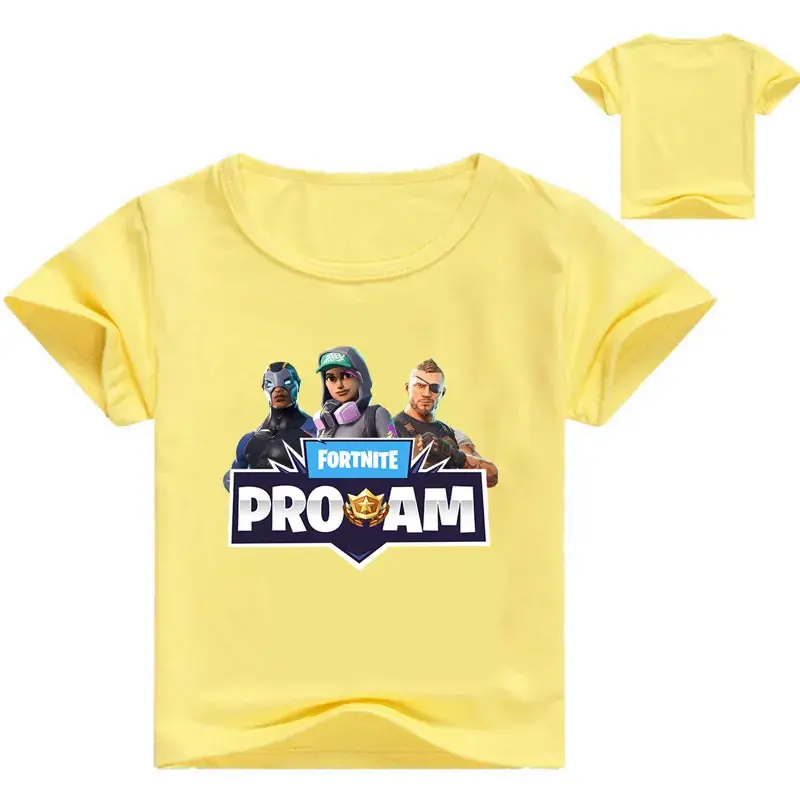 Kids Cartoon T-Shirt White Yellow Round Neck Loose Breathable Cotton — feature 6