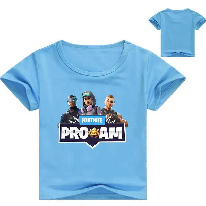 Kids Cartoon T-Shirt White Yellow Round Neck Loose Breathable Cotton