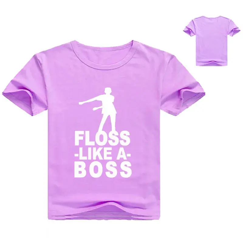 Pink Floss Like A Boss Round Neck T-Shirt for Kids - Image 11