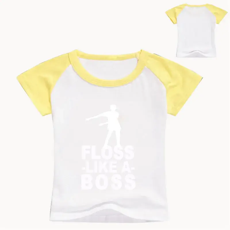 Pink Floss Like A Boss Round Neck T-Shirt for Kids — feature 2