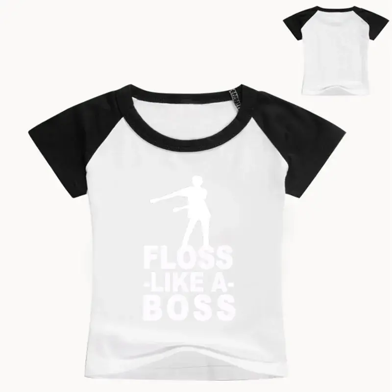 Pink Floss Like A Boss Round Neck T-Shirt for Kids — feature 3