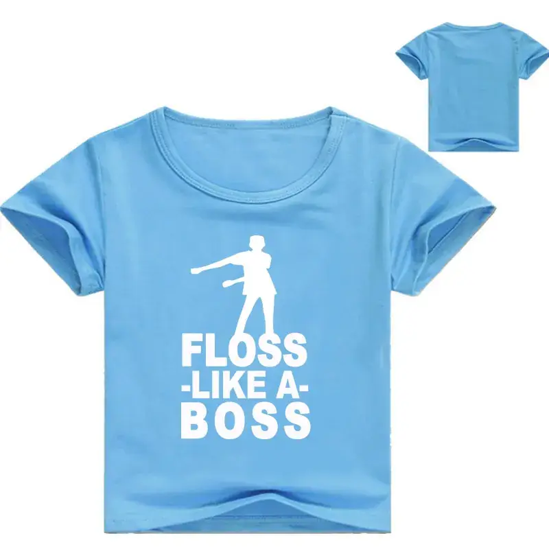 Pink Floss Like A Boss Round Neck T-Shirt for Kids — feature 6
