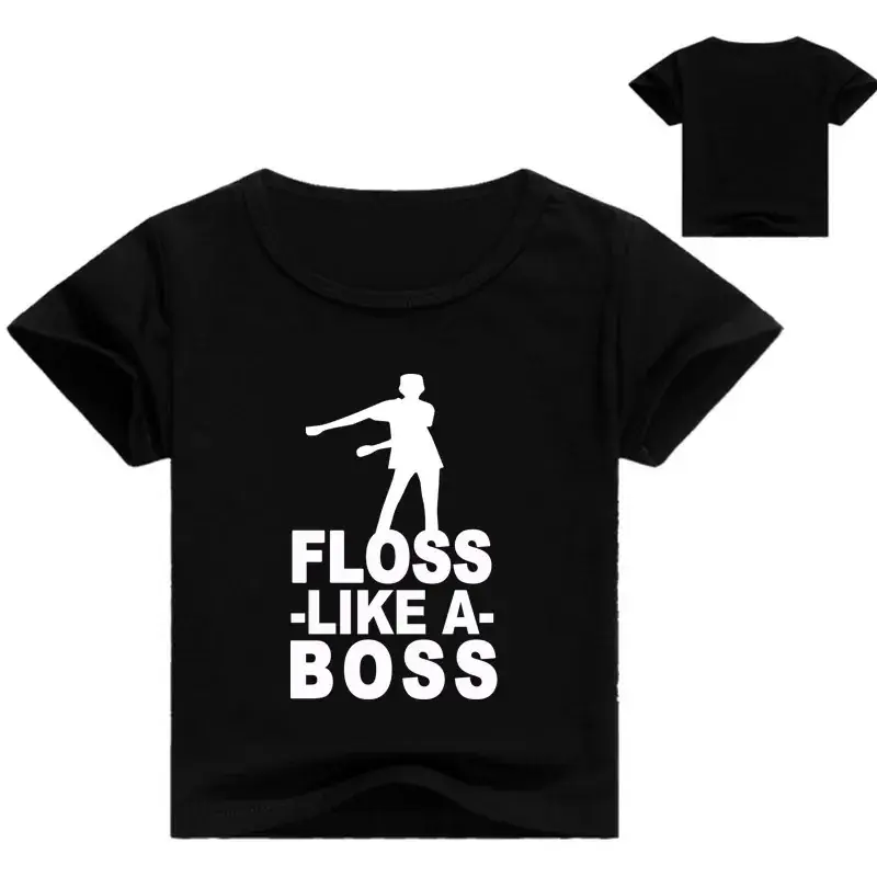Pink Floss Like A Boss Round Neck T-Shirt for Kids — feature 7