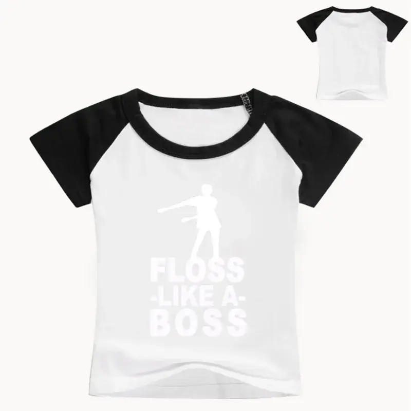 Pink Floss Like A Boss Round Neck T-Shirt for Kids - Image 9