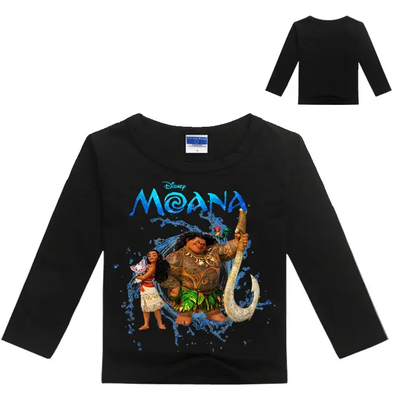 2017 Cartoon Print Long Sleeve T-Shirt Black - Image 9