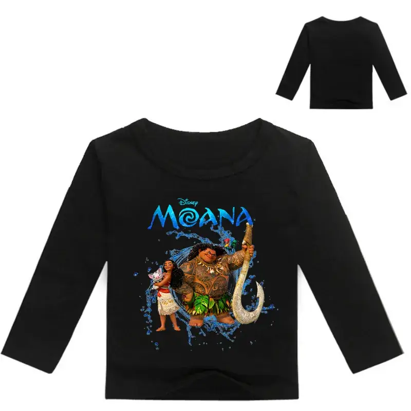 2017 Cartoon Print Long Sleeve T-Shirt Black — feature 6