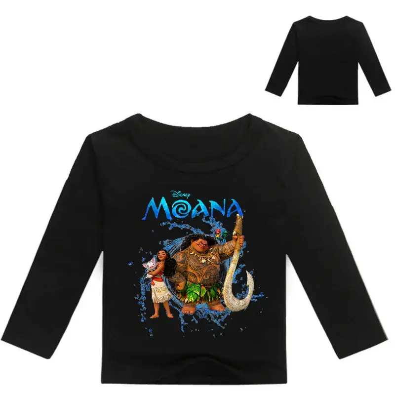2017 Cartoon Print Long Sleeve T-Shirt Black - Image 6