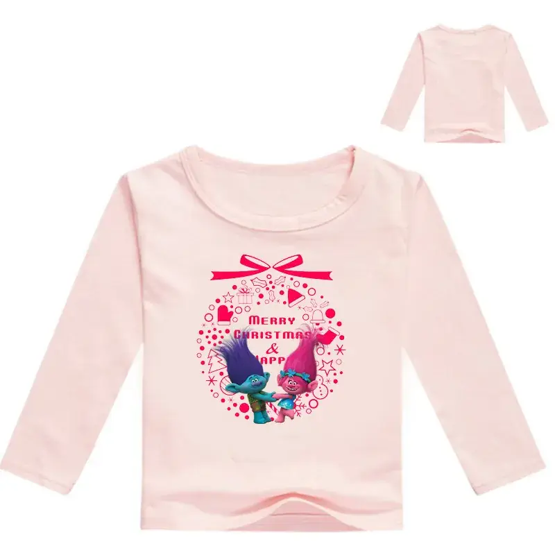 Red Long Sleeve Cartoon Top for Girls M444