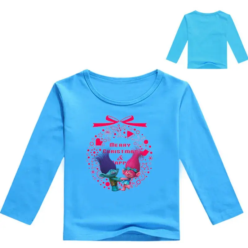 Red Long Sleeve Cartoon Top for Girls M444