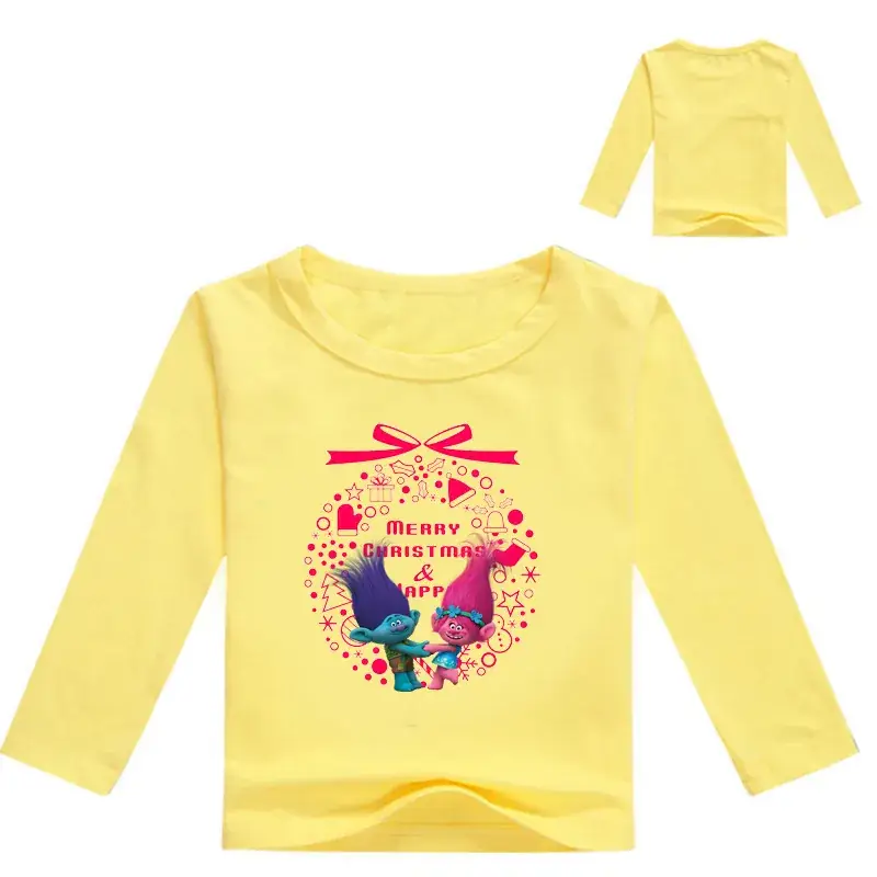 Red Long Sleeve Cartoon Top for Girls M444