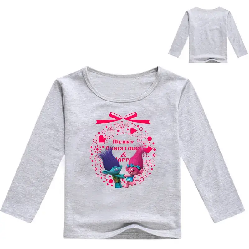Red Long Sleeve Cartoon Top for Girls M444