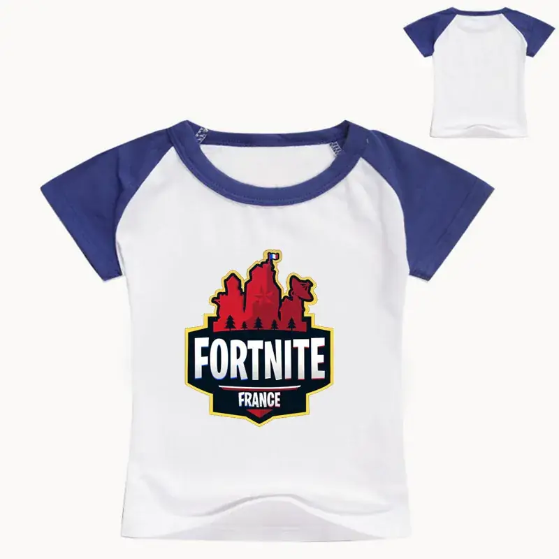 Children Fortnite T-Shirt White Red Cotton T099 - Image 14