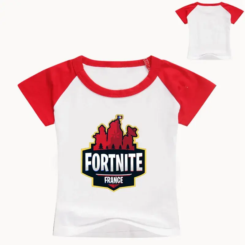 Children Fortnite T-Shirt White Red Cotton T099 - Image 15
