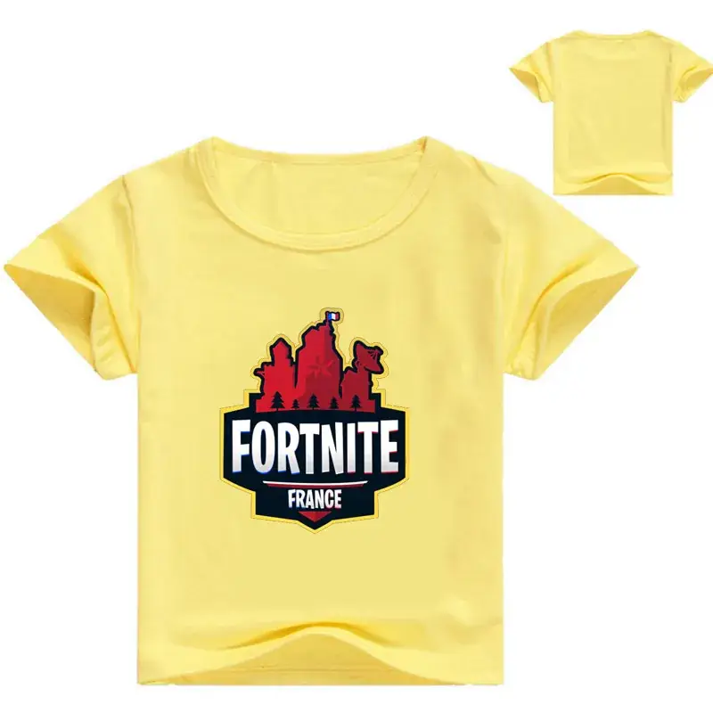 Children Fortnite T-Shirt White Red Cotton T099 — feature 10