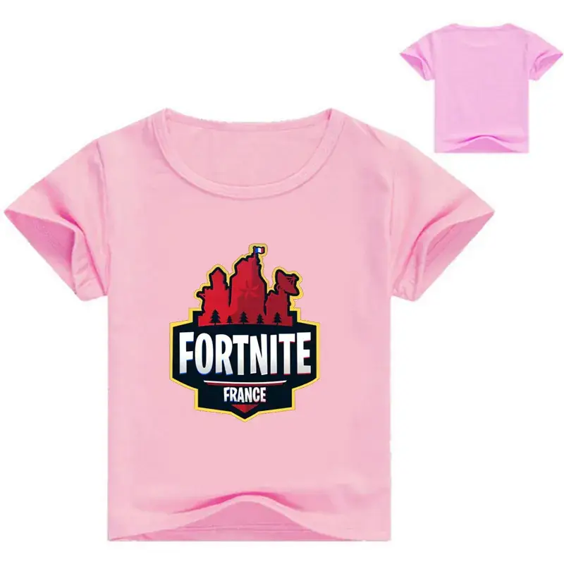 Children Fortnite T-Shirt White Red Cotton T099 — feature 11