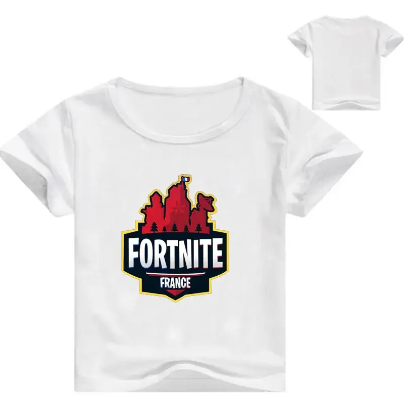 Children Fortnite T-Shirt White Red Cotton T099 — feature 12