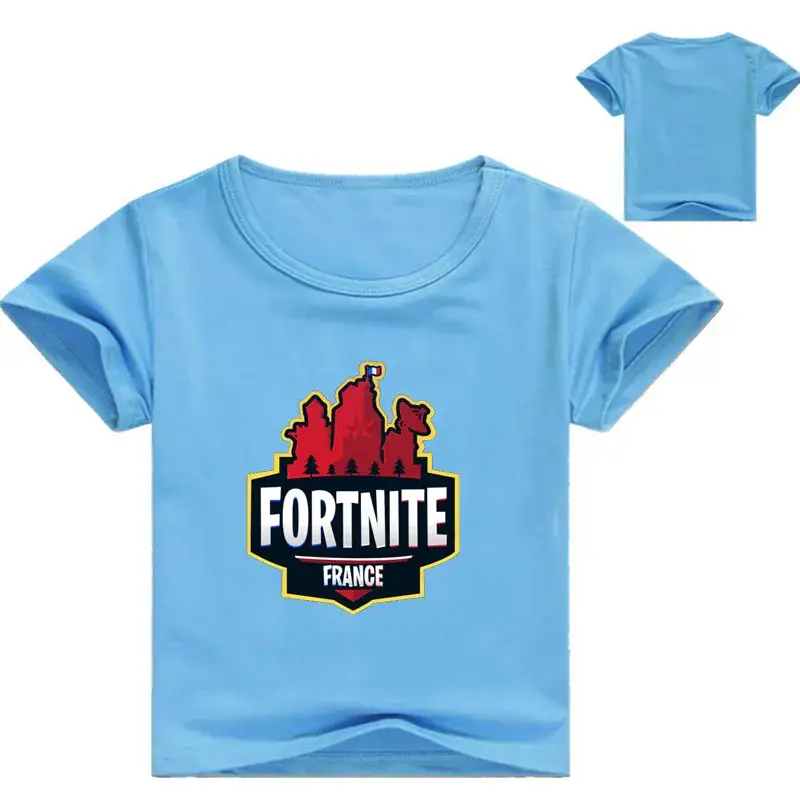 Children Fortnite T-Shirt White Red Cotton T099 — feature 6