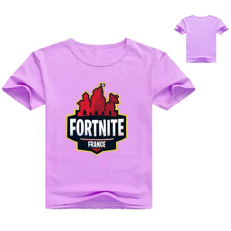 Children Fortnite T-Shirt White Red Cotton T099 - Image 5