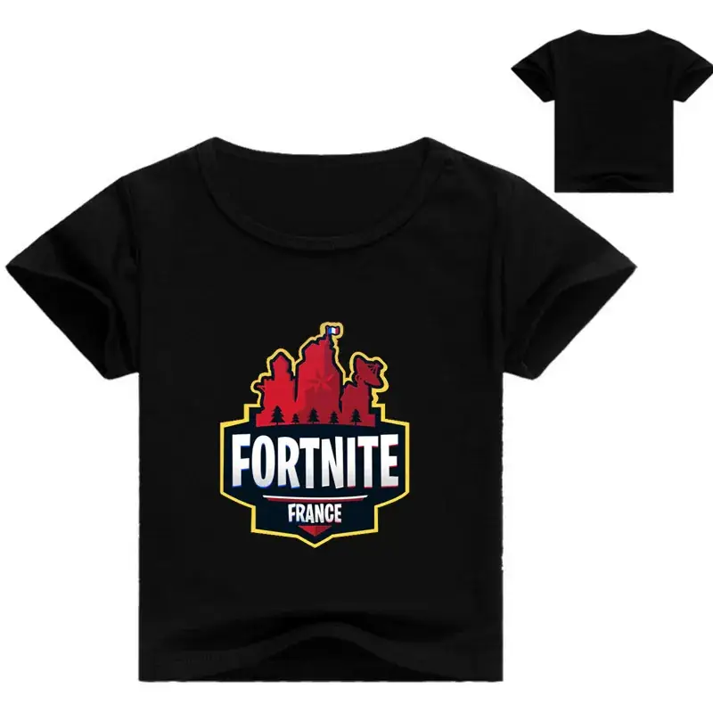 Children Fortnite T-Shirt White Red Cotton T099 - Image 6