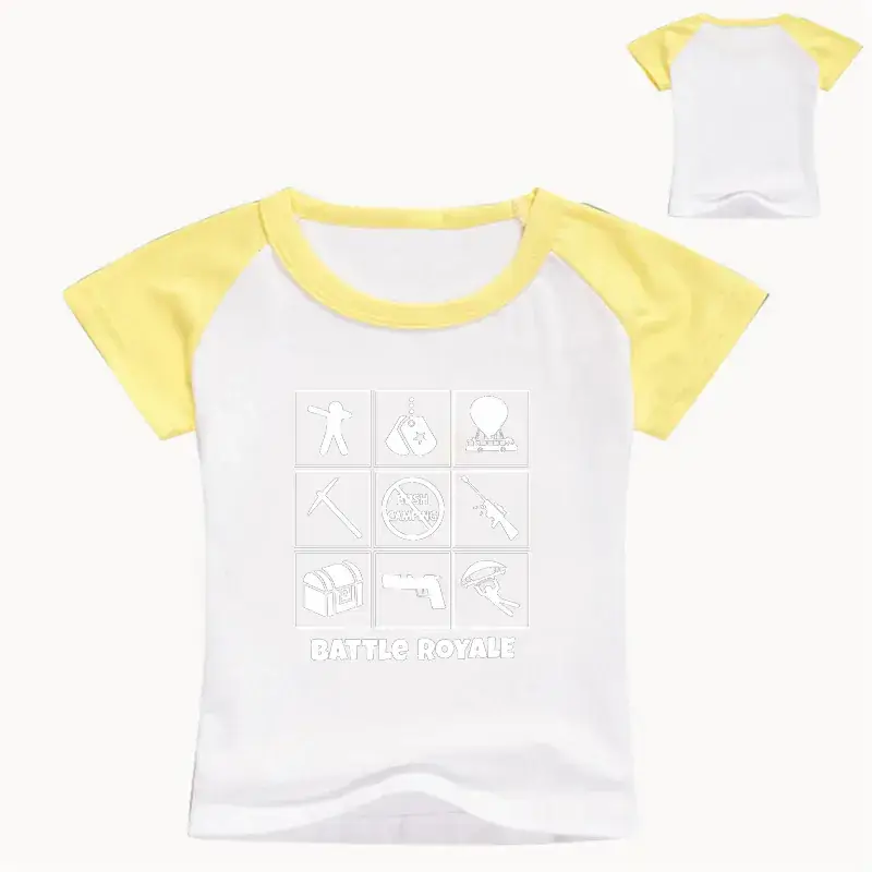 White Printed T-Shirt for Boys Casual Short Sleeve - Image 9