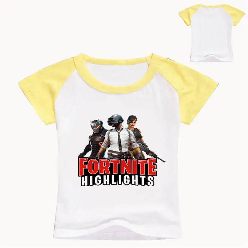 Fortnite Highlights Printed T-Shirt for Kids White Yellow - Image 14