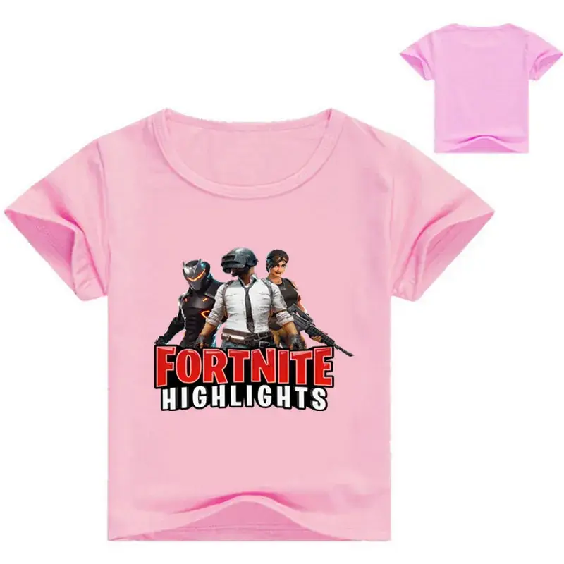 Fortnite Highlights Printed T-Shirt for Kids White Yellow — feature 11