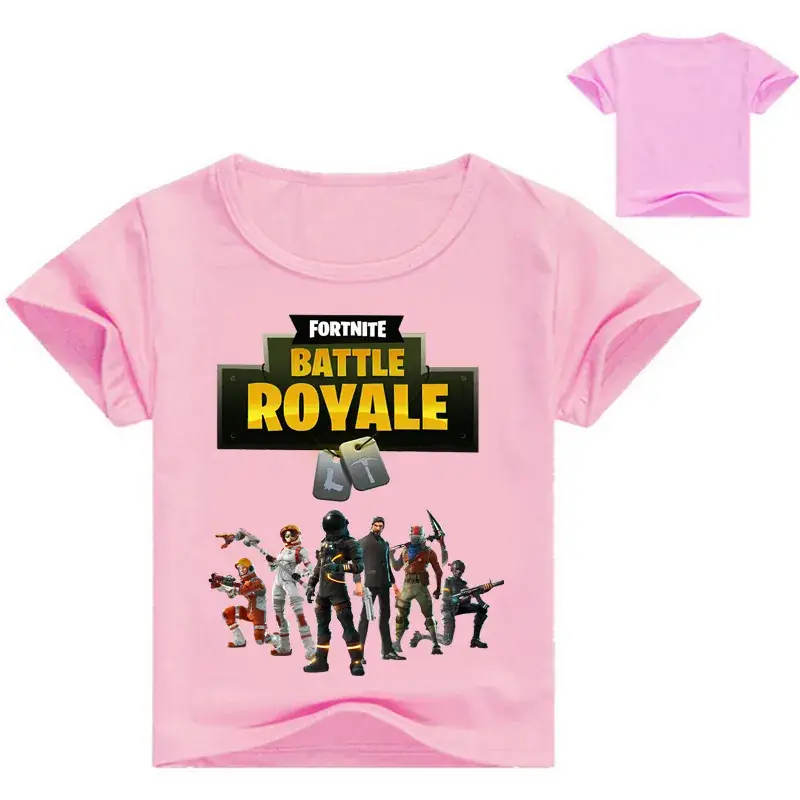 Fortune Royale Battle Royale Kids T-Shirt Purple Round Neck