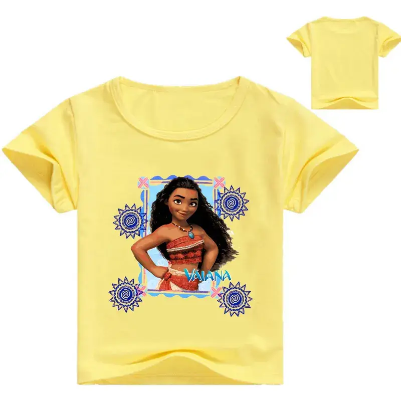 Blue Cartoon T-Shirt for Girls with Princess Design — feature 5