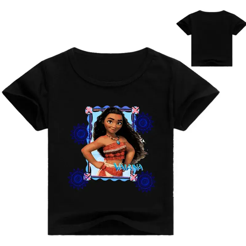 Blue Cartoon T-Shirt for Girls with Princess Design — feature 6