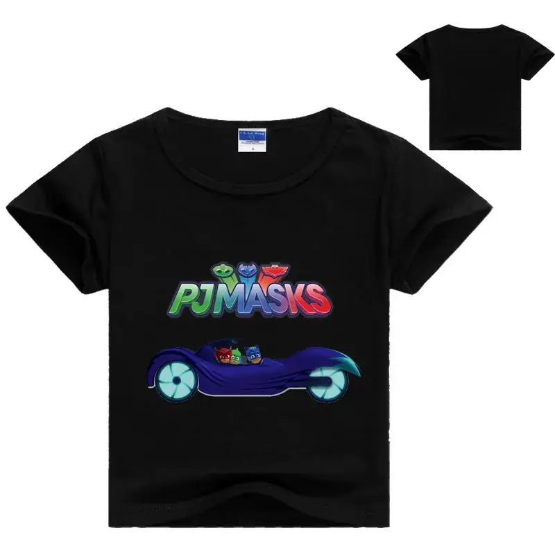 Boys T-shirt Red White Cartoon Motorcycle Print - Image 17