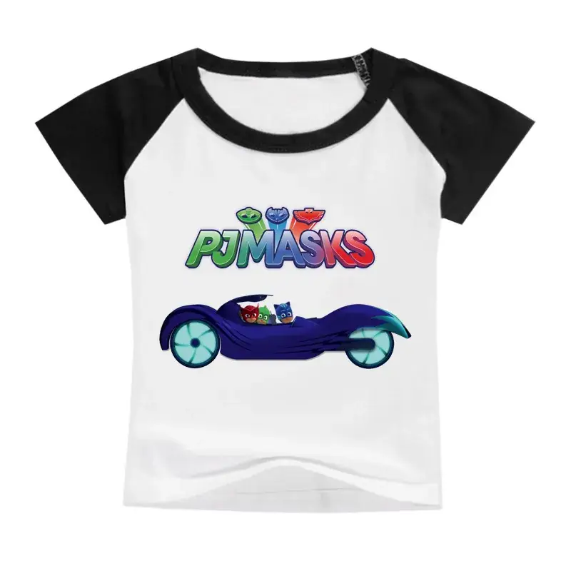 Boys T-shirt Red White Cartoon Motorcycle Print — feature 12
