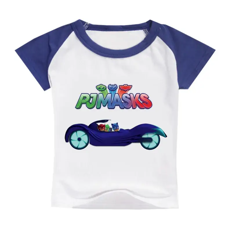 Boys T-shirt Red White Cartoon Motorcycle Print — feature 13